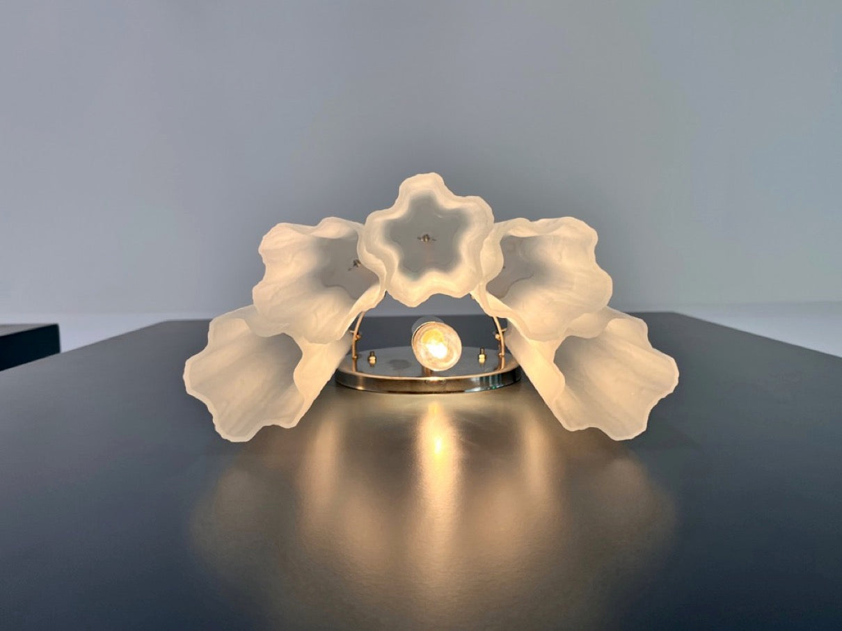 Murano Vegglampe | 5 Etsede Rørglass | 1 par