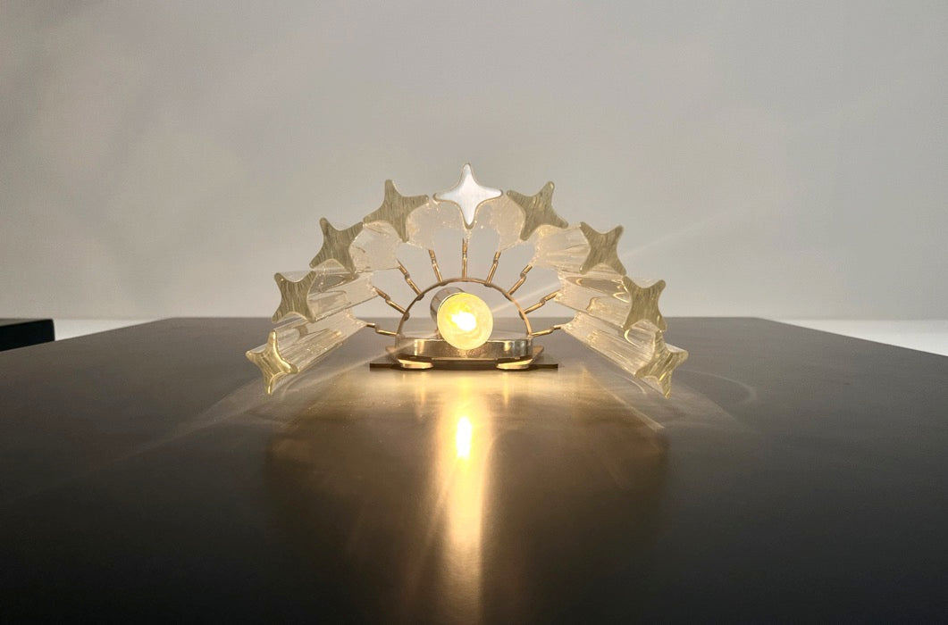 Murano Vegglampe – 9 Klare Prismeglass – 2 stk – detalj 3 – Murano Classics