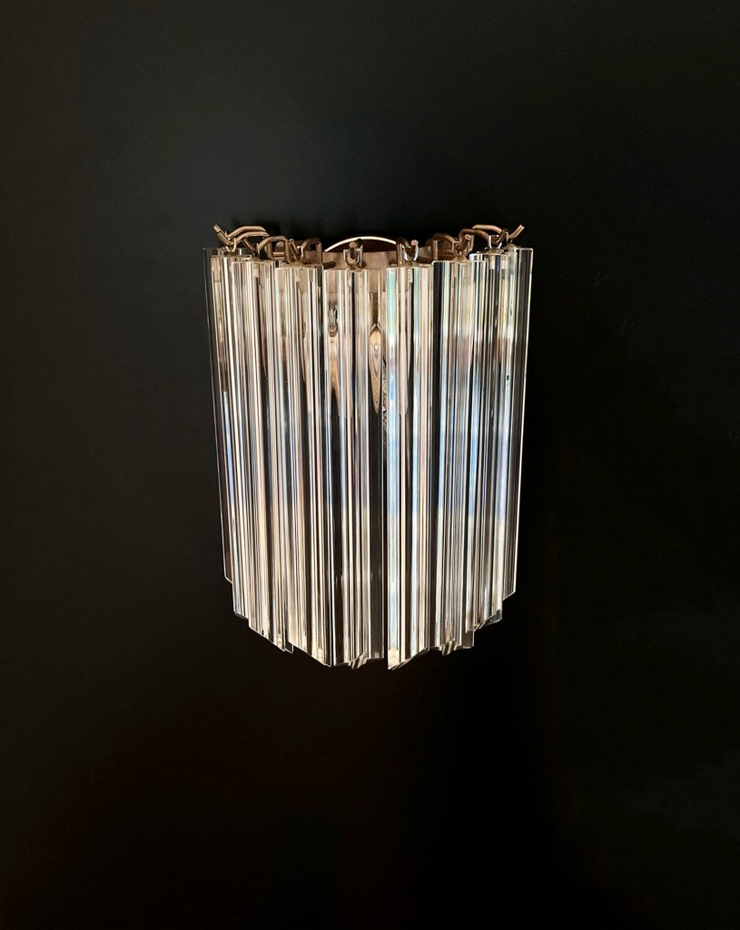 Murano Vegglampe – 9 Klare Prismeglass – 2 stk – detalj 9 – Murano Classics