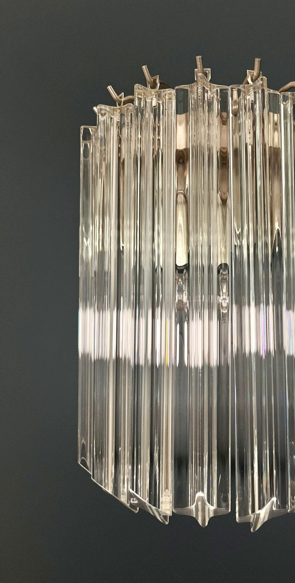 Murano Vegglampe – 9 Klare Prismeglass – 2 stk – detalj 8 – Murano Classics
