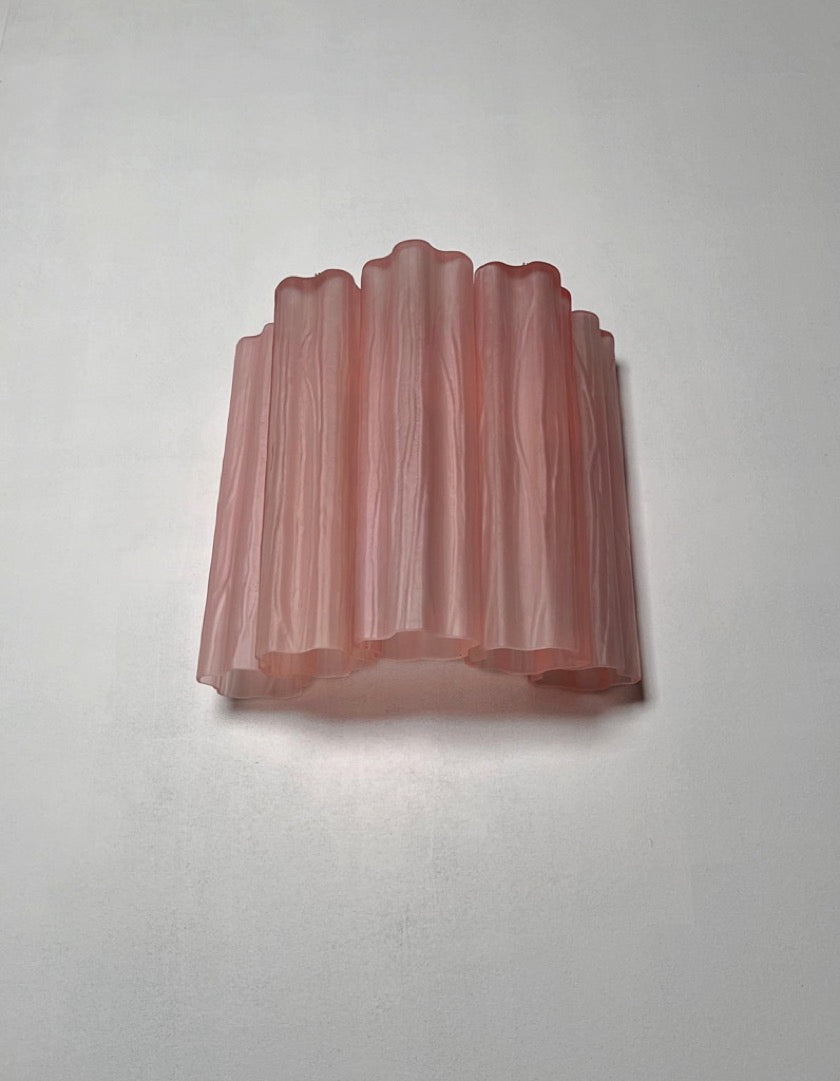 Murano Vegglampe – 5 Rosa Matte Glassrør – 2 stk – detalj 10 – Murano Classics