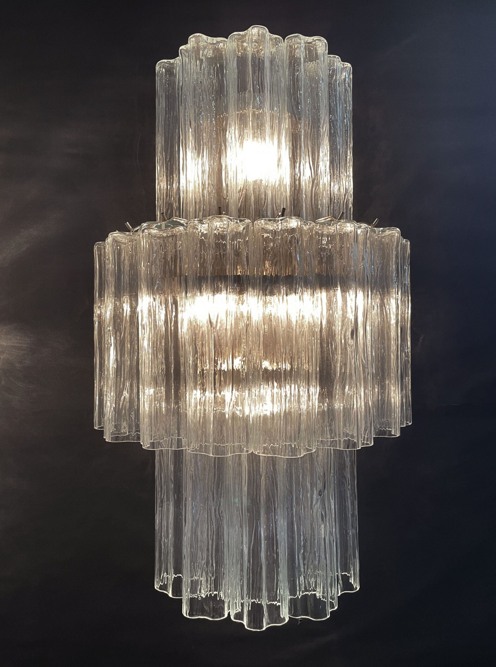 Murano Vegglampe – 18 Klare Prismeglass – 2 stk – detalj 9 – Murano Classics