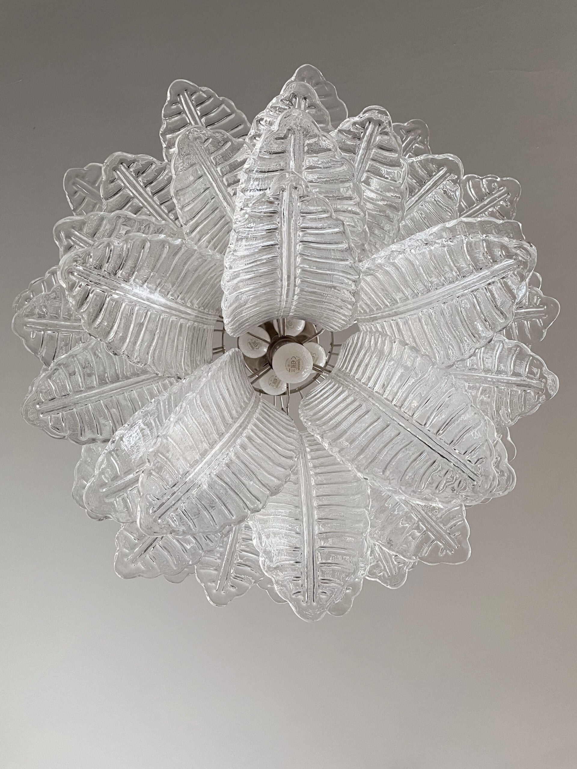 Murano Lysekrone – 41 Klare Felciglass – detalj 7 – Murano Classics