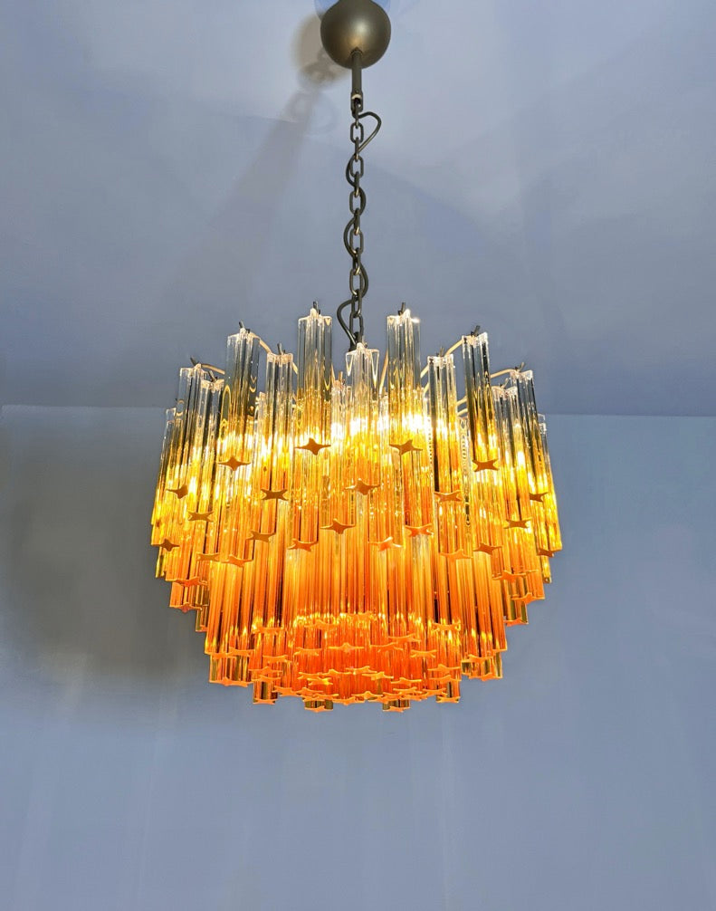 Murano Lysekrone – 107 Gule Prismeglass – detalj 8 – Murano Classics