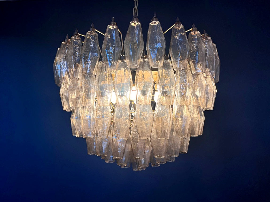 Murano Lysekrone – 111 Røykfargede Poliedriglass – detalj 7 – Murano Classics