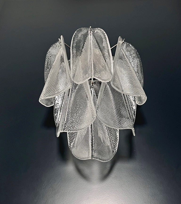 Murano Vegglampe – 6 Klare Rondiniglass – 2 stk – detalj 11 – Murano Classics