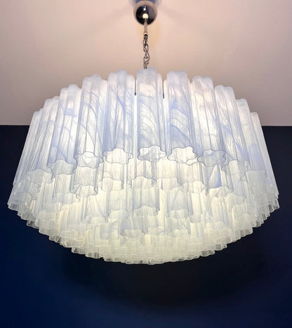 Murano Lysekrone | 101 Hvite Alabaster Rørglass