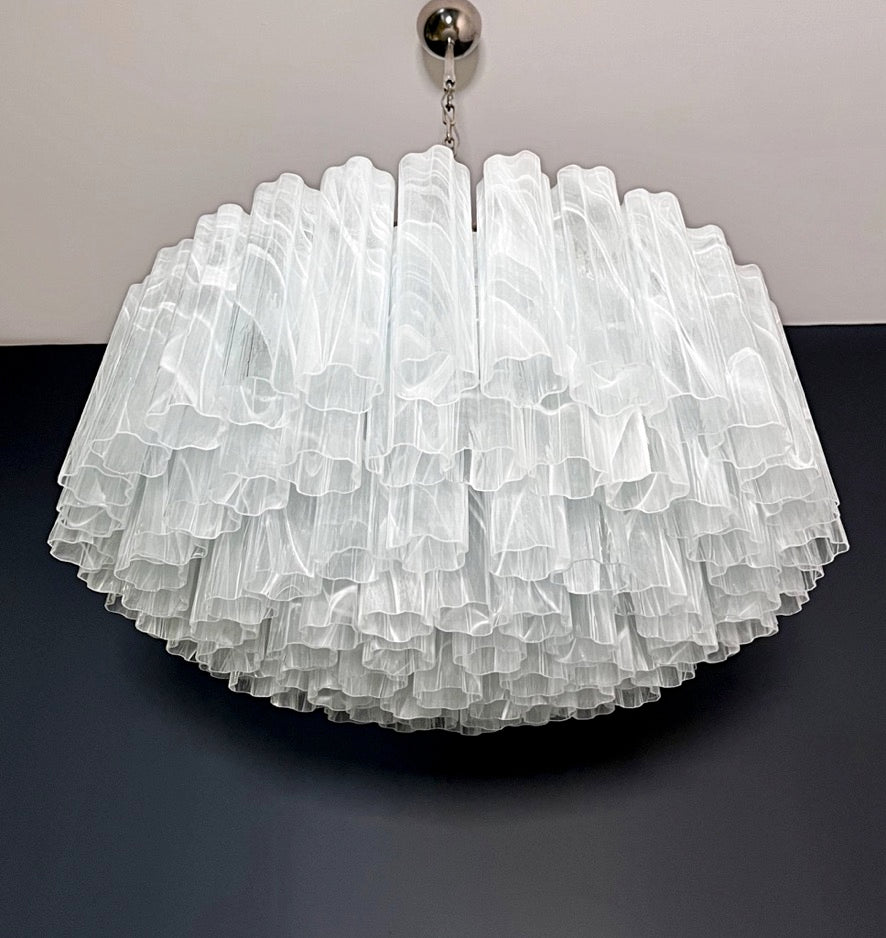 Murano Lysekrone | 101 Hvite Alabaster Rørglass