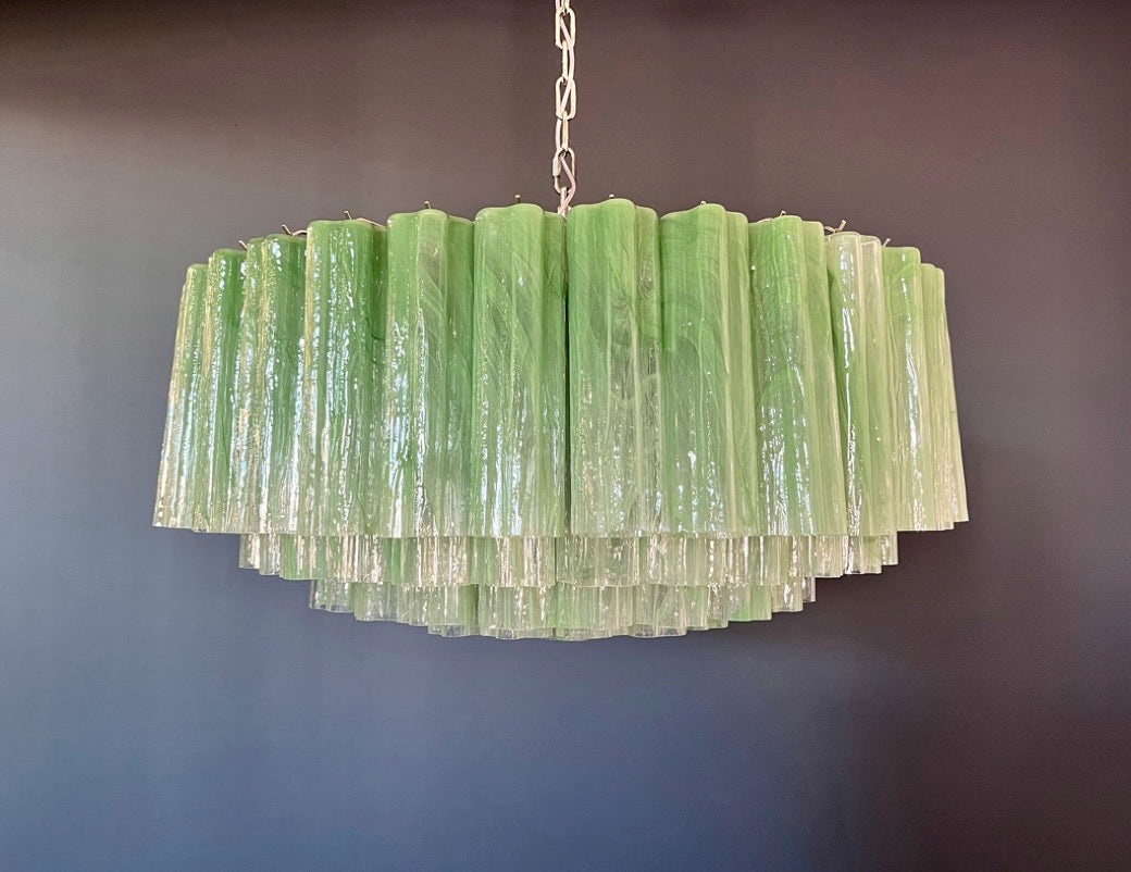 Murano Lysekrone | 101 Grønne Alabaster Rørglass