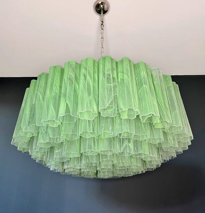 Murano Lysekrone | 101 Grønne Alabaster Rørglass