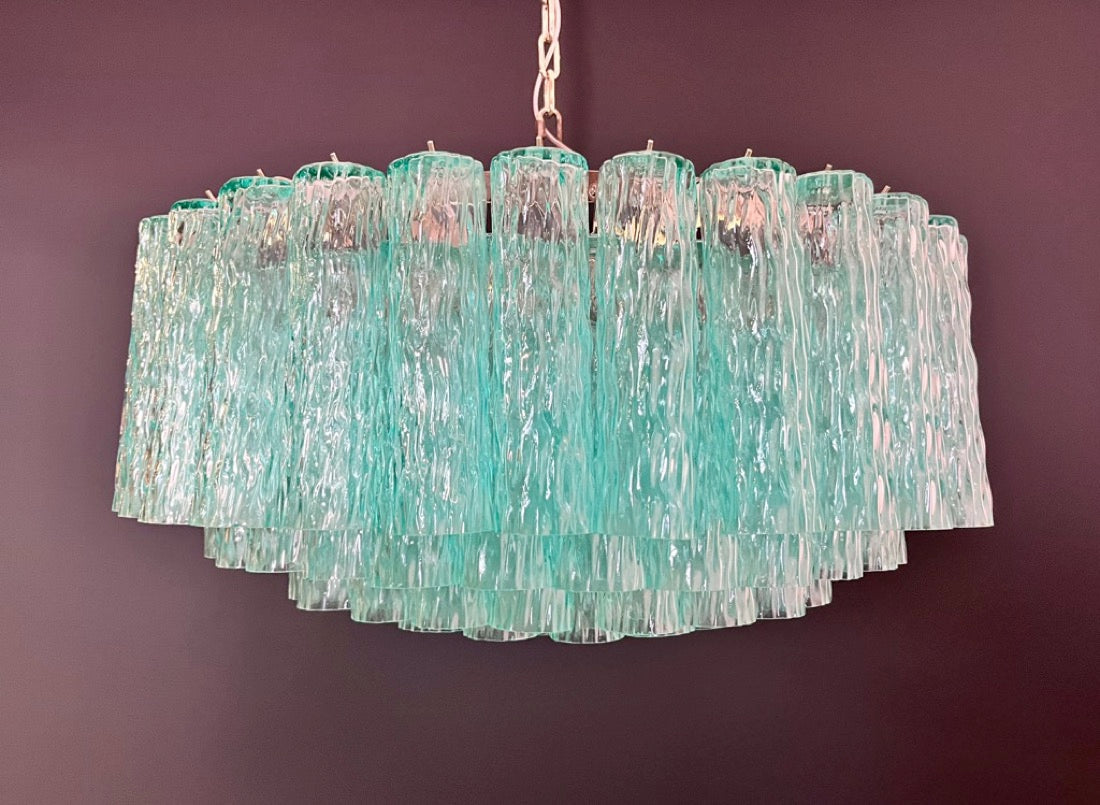 Murano Lysekrone | 101 Turkise Rørglass
