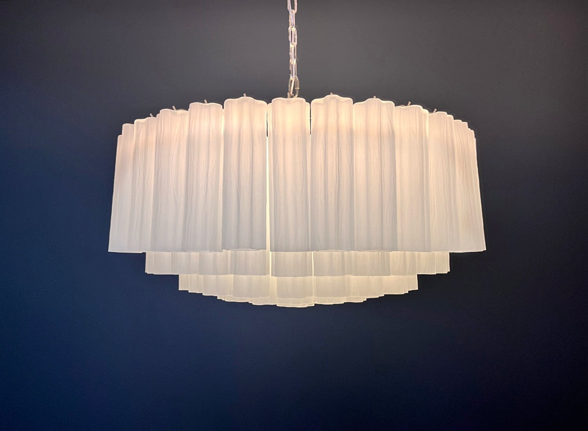 Murano Lysekrone – 101 Matte Glassrør – detalj 5 – Murano Classics