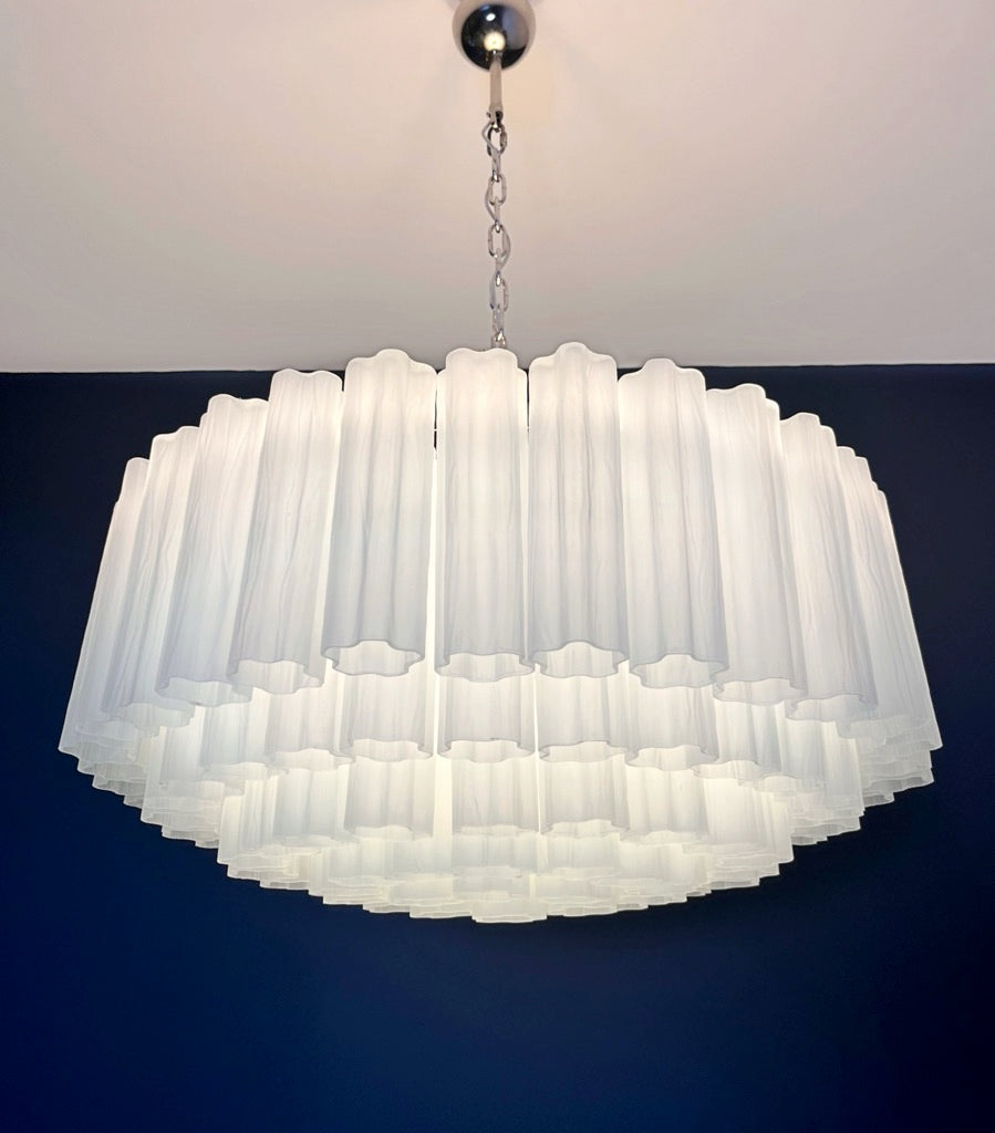 Murano Lysekrone – 101 Matte Glassrør – detalj 1 – Murano Classics