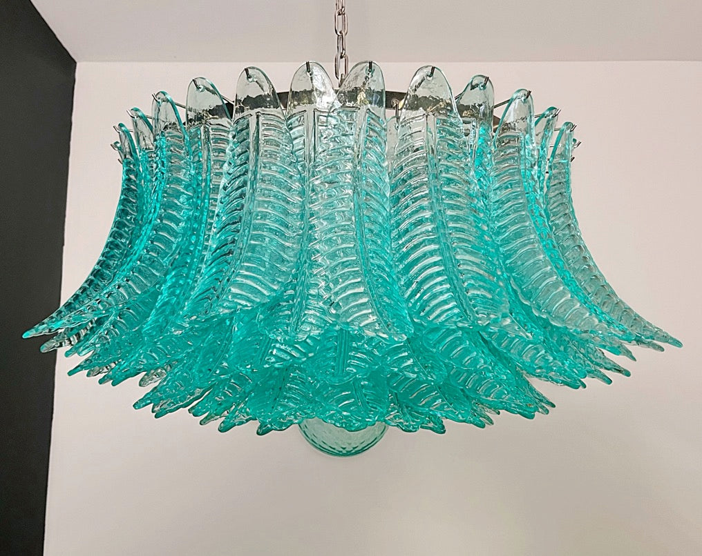 Murano Lysekrone – 100 Turkise Felciglass – detalj 10 – Murano Classics