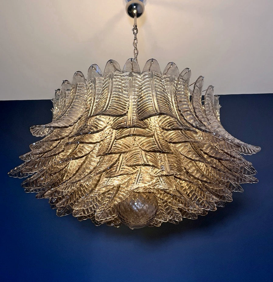 Murano Lysekrone – 100 Røykfargede Felciglass – detalj 5 – Murano Classics