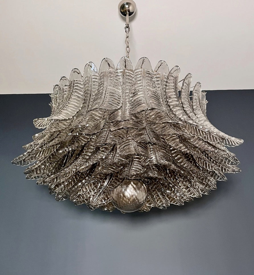 Murano Lysekrone | 100 Røykfargede Rosa Felciglass