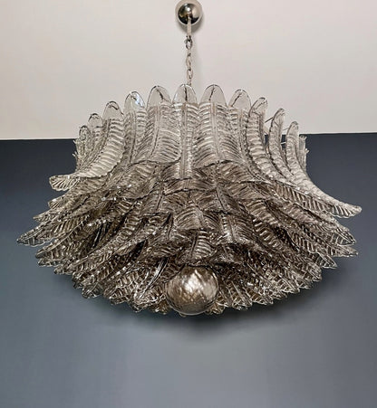 Murano Lysekrone | 100 Røykfargede Rosa Felciglass