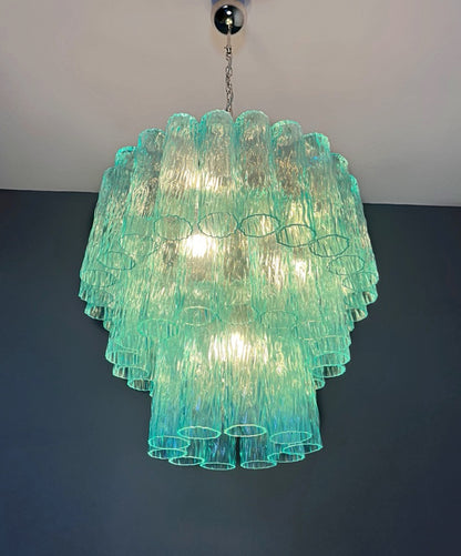 Murano Lysekrone | 52 Turkise Rørglass