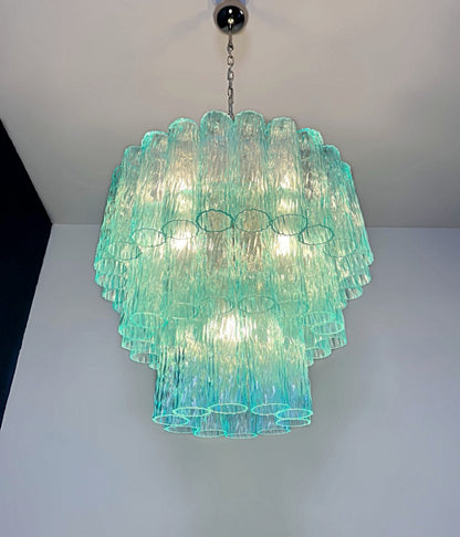 Murano Lysekrone | 52 Turkise Rørglass