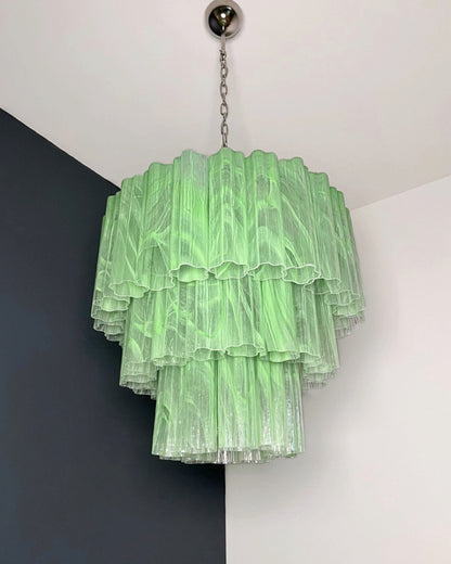 Murano Lysekrone | 52 Grønne Alabaster Rørglass