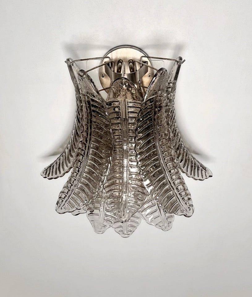 Murano Vegglampe – 10 Røykfargede Felciglass – 2 stk – detalj 10 – Murano Classics