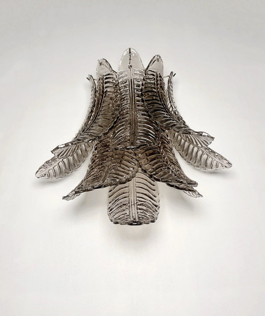 Murano Vegglampe | 10 Røykfargede Felciglass | 1 par