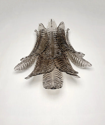 Murano Vegglampe | 10 Røykfargede Felciglass | 1 par