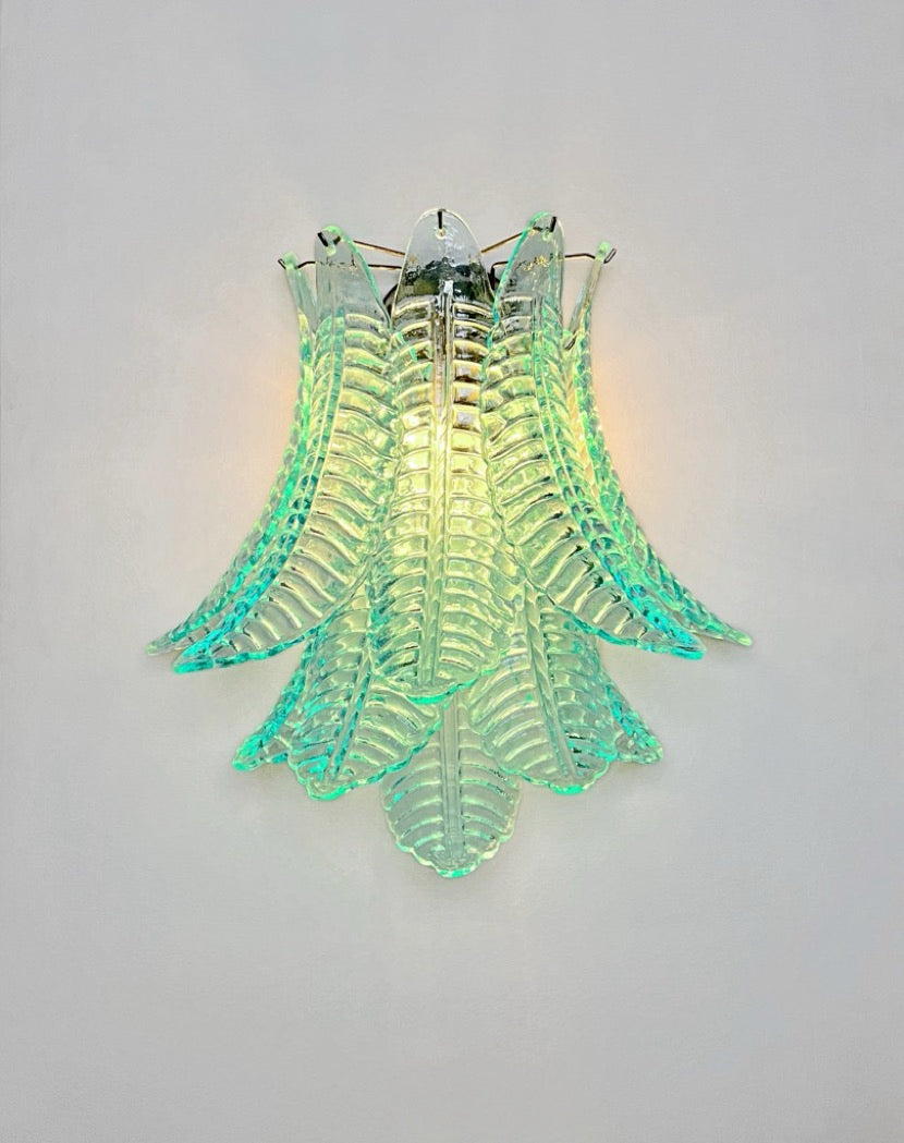Murano Vegglampe – 10 Turkise Felciglass – 2 stk – detalj 6 – Murano Classics