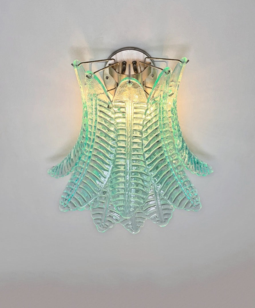 Murano Vegglampe – 10 Turkise Felciglass – 2 stk – detalj 5 – Murano Classics