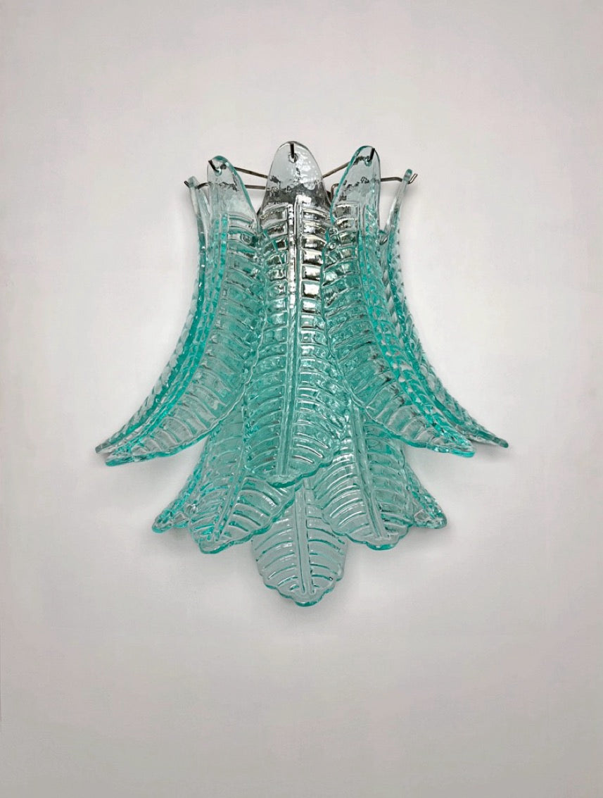 Murano Vegglampe – 10 Turkise Felciglass – 2 stk – detalj 2 – Murano Classics