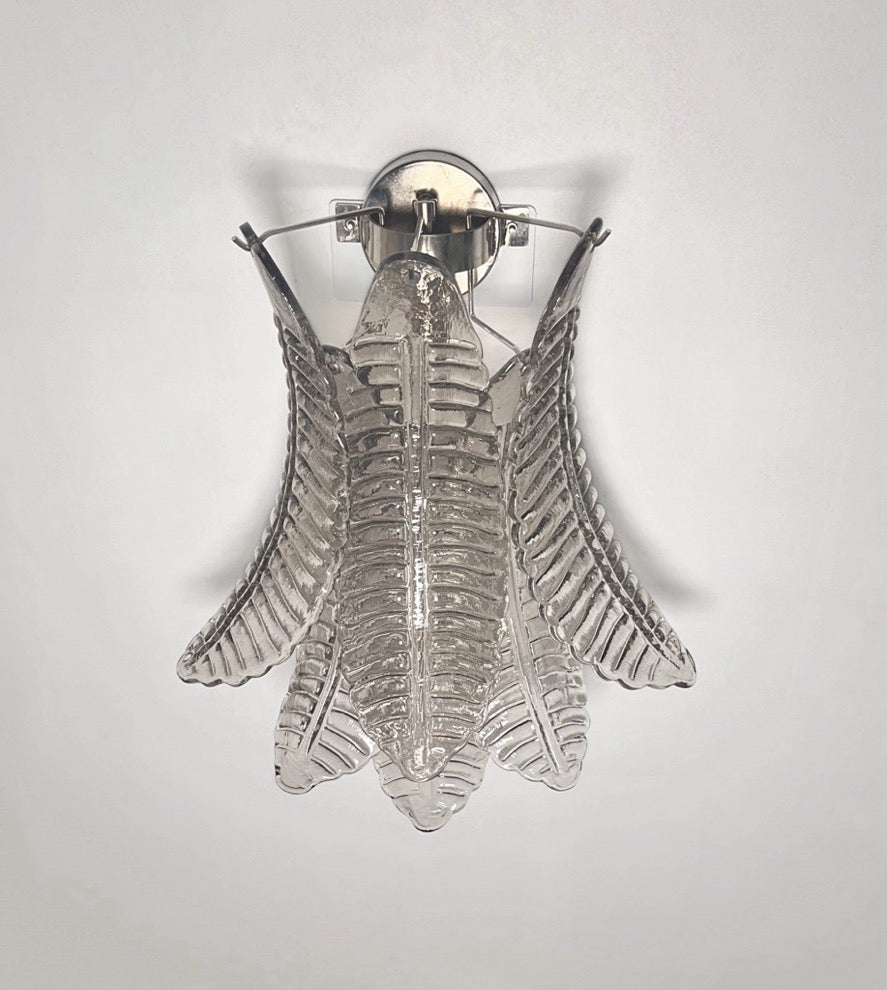 Murano Vegglampe – 6 Røykfargede Felciglass – 2 stk – detalj 7 – Murano Classics
