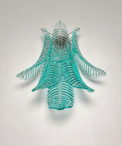 Murano Vegglampe | 6 Turkise Felciglass | 1 par