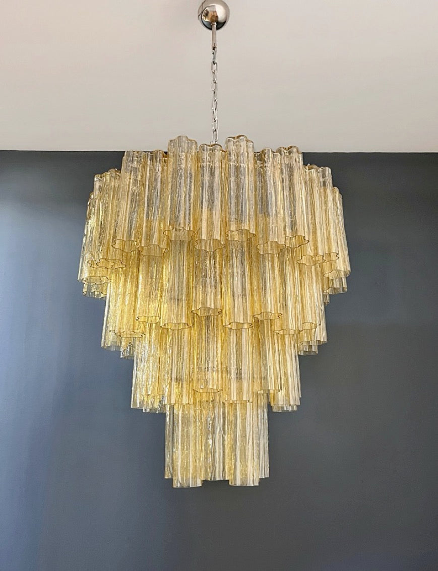 Murano Lysekrone – 80 Gule Glassrør – detalj 9 – Murano Classics