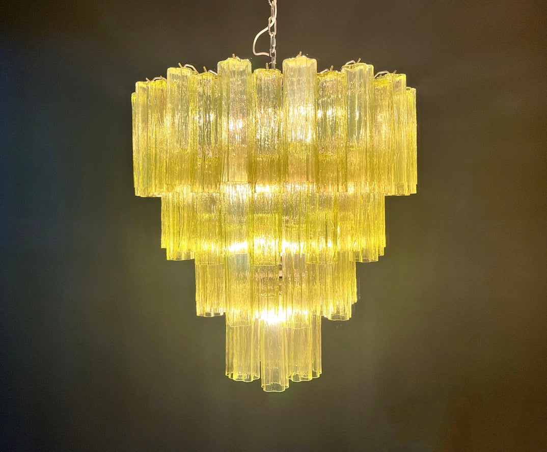 Murano Lysekrone – 80 Grønne Glassrør – detalj 8 – Murano Classics
