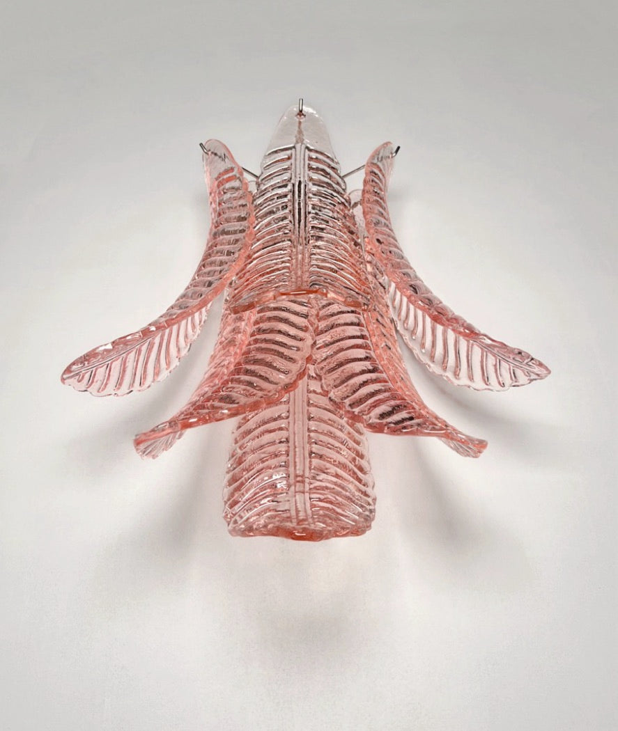 Murano Vegglampe | 6 Rosa Felciglass | 1 par
