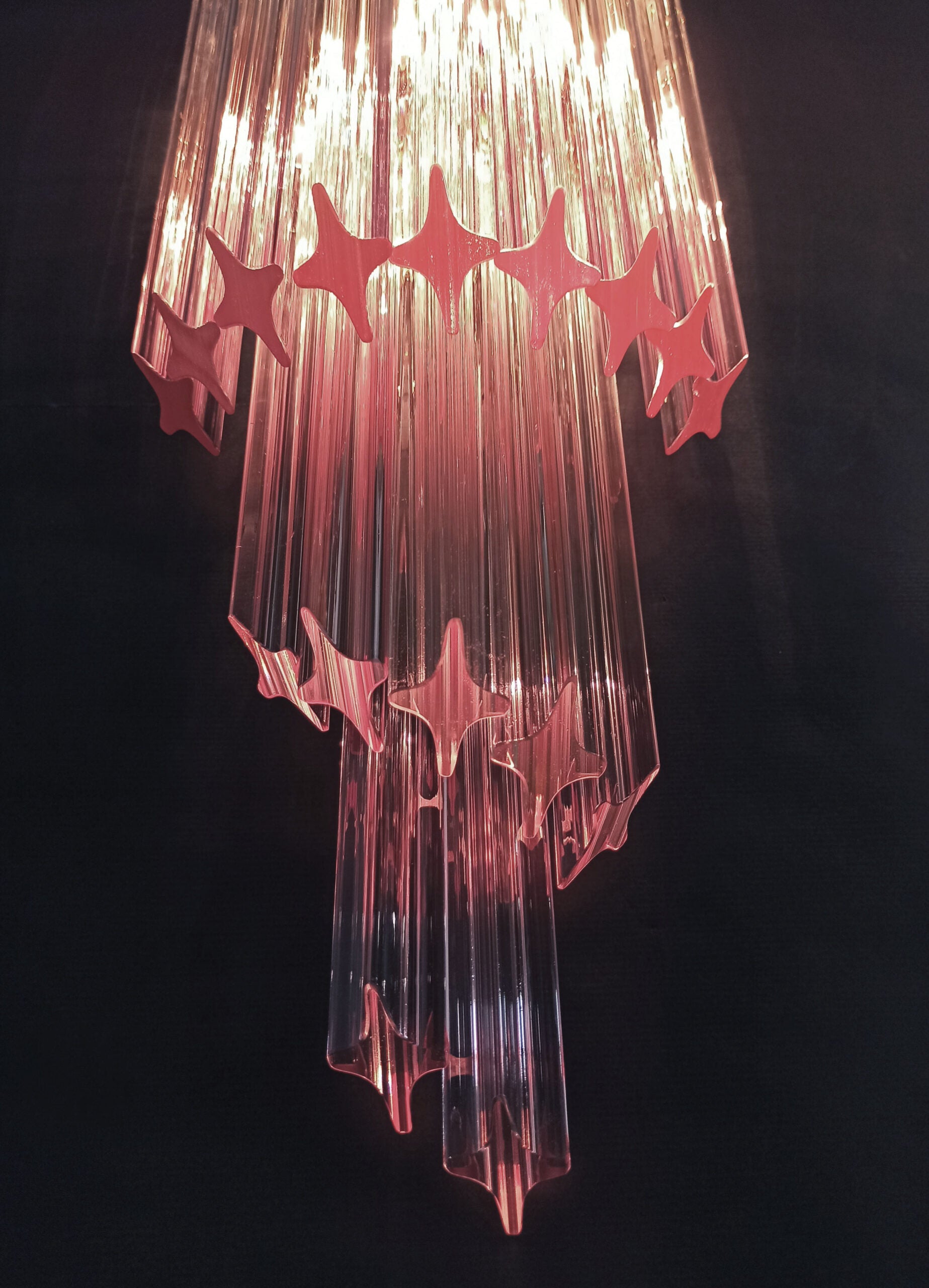 Murano Vegglampe – 32 Klare Rosa Prismeglass – 2 stk – detalj 11 – Murano Classics