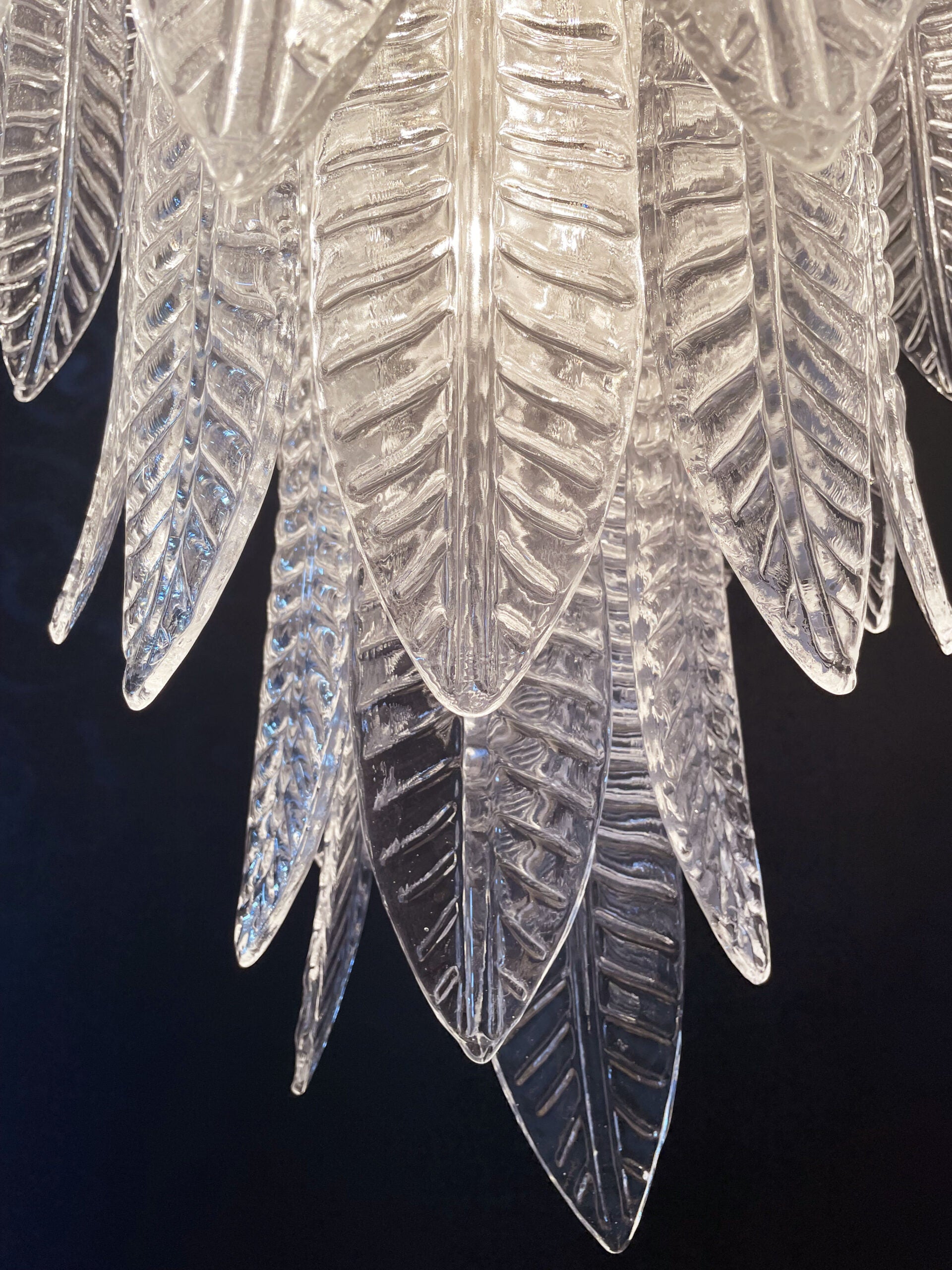 Murano Lysekrone – 52 Klare Felciglass – detalj 9 – Murano Classics