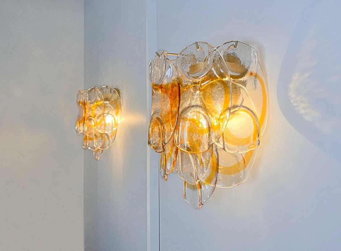 Murano Vegglampe – 10 Hvite Crostoliglass – 2 stk – detalj 6 – Murano Classics
