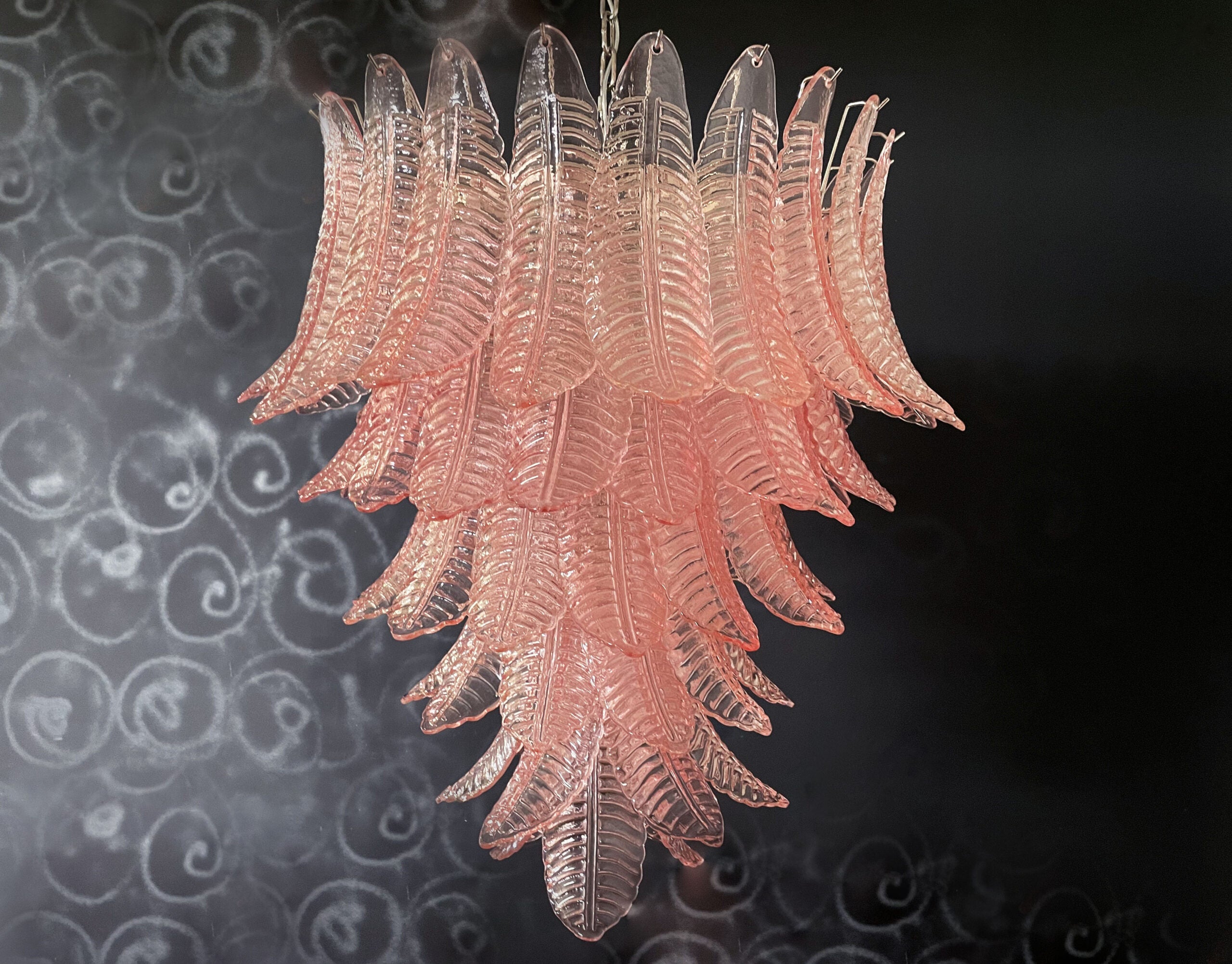 Murano Lysekrone – 75 Rosa Felciglass – detalj 9 – Murano Classics