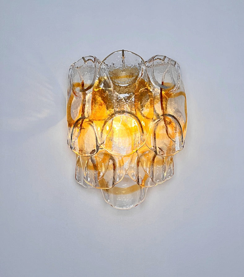 Murano Vegglampe – 10 Hvite Crostoliglass – 2 stk – detalj 5 – Murano Classics