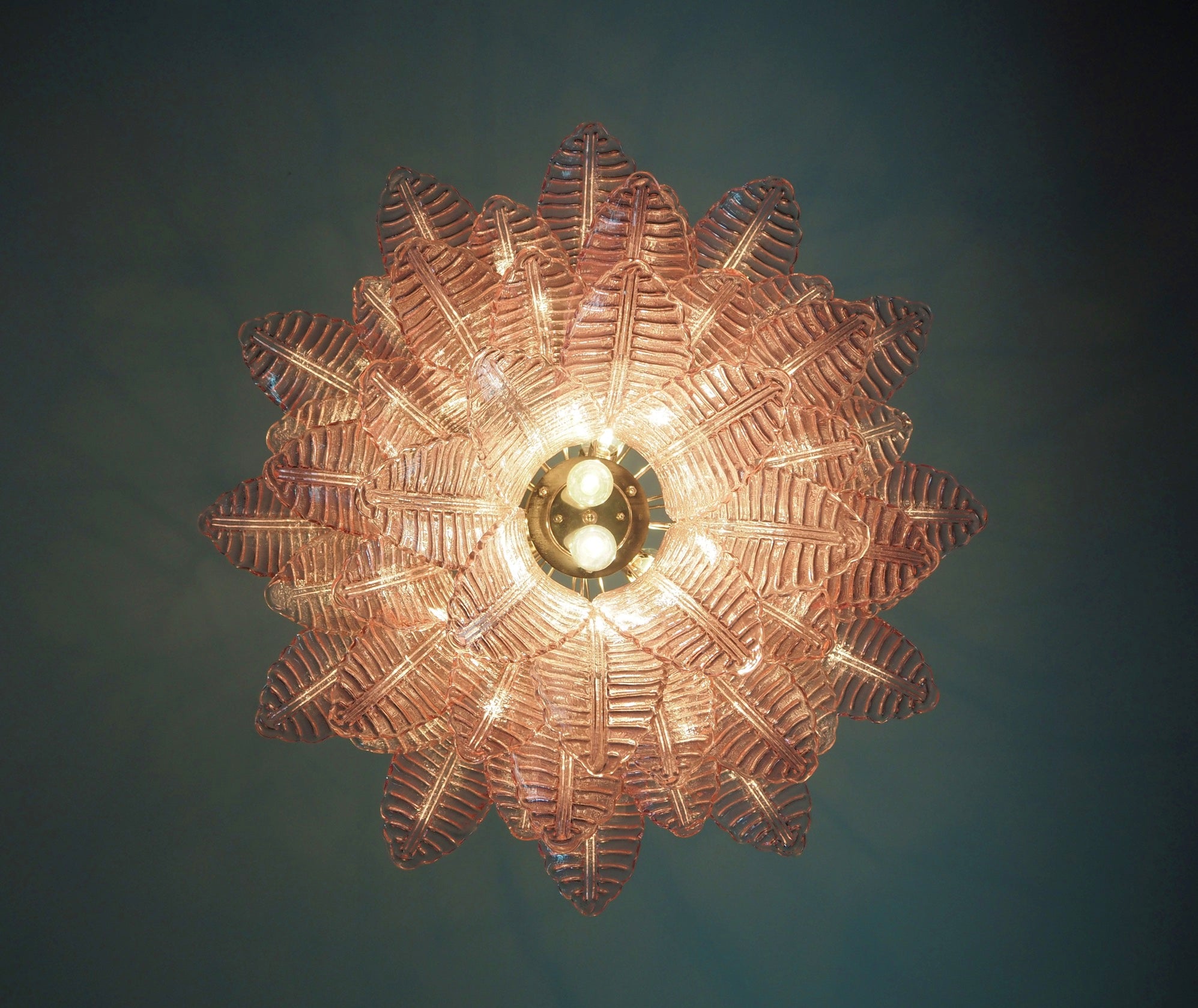 Murano Lysekrone – 48 Rosa Felciglass – detalj 4 – Murano Classics