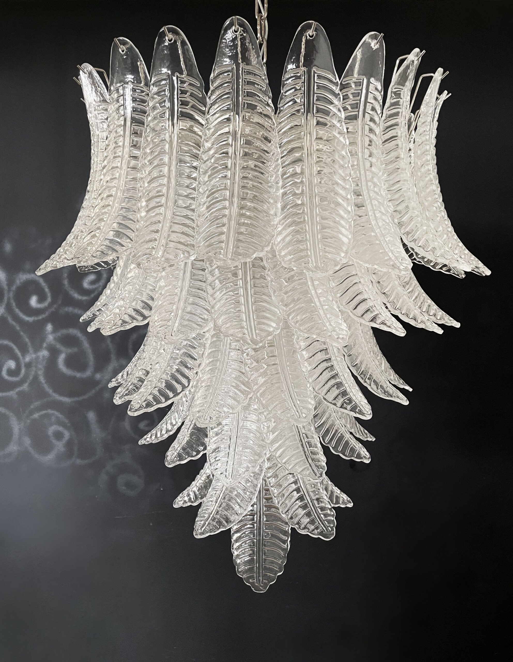 Murano Lysekrone – 75 Klare Felciglass – detalj 8 – Murano Classics