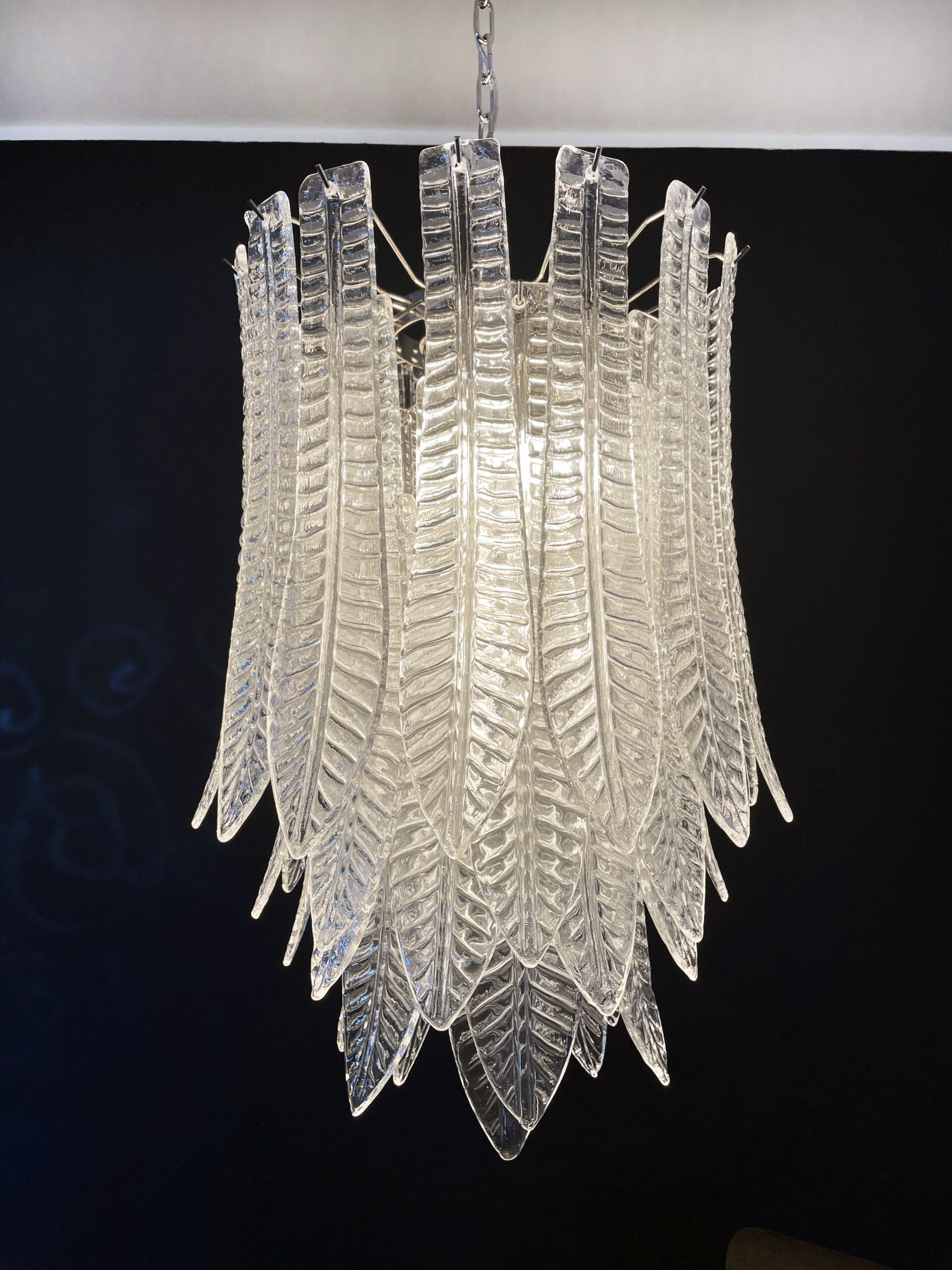 Murano Lysekrone – 41 Klare Felciglass – detalj 10 – Murano Classics