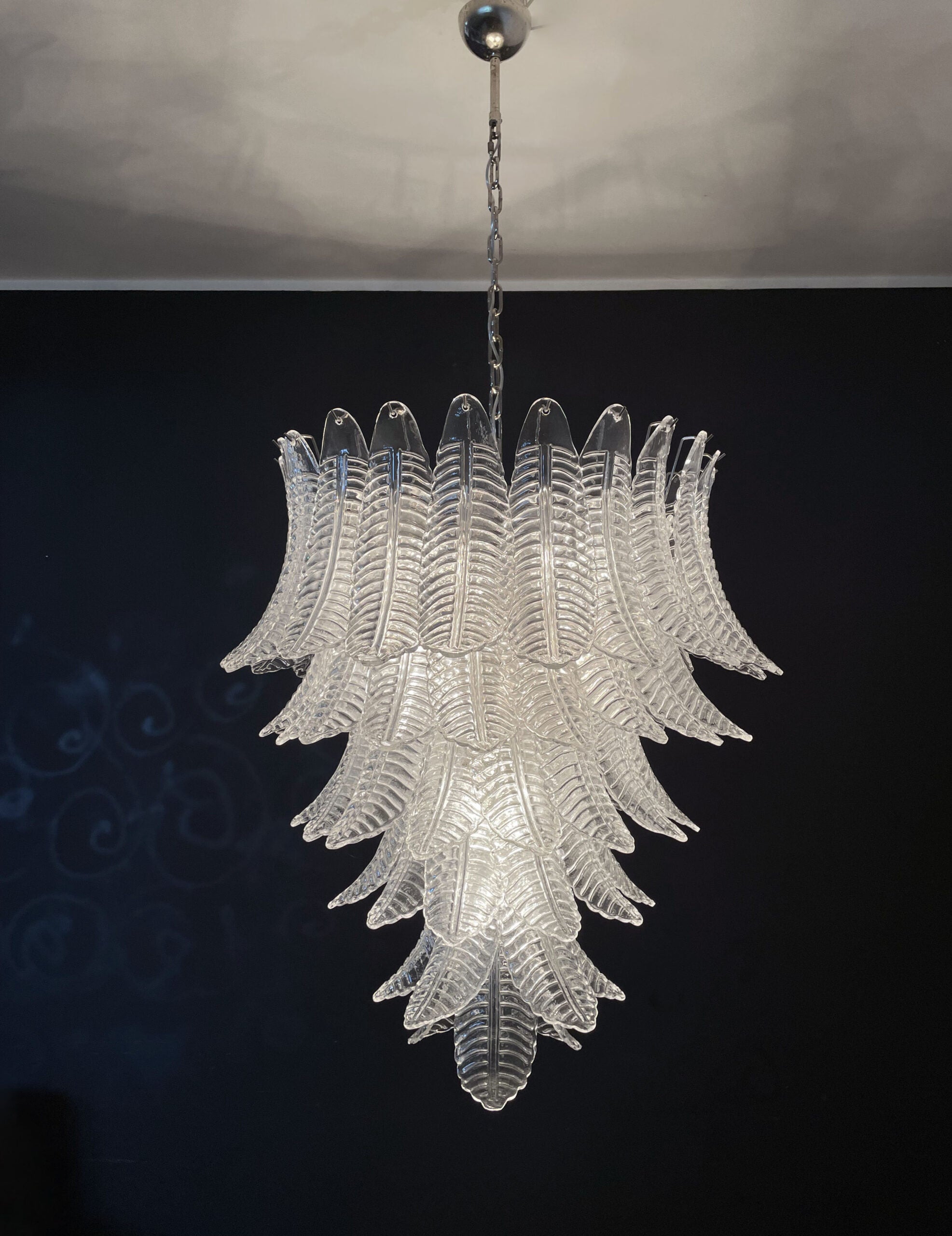 Murano Lysekrone – 75 Klare Felciglass – detalj 10 – Murano Classics