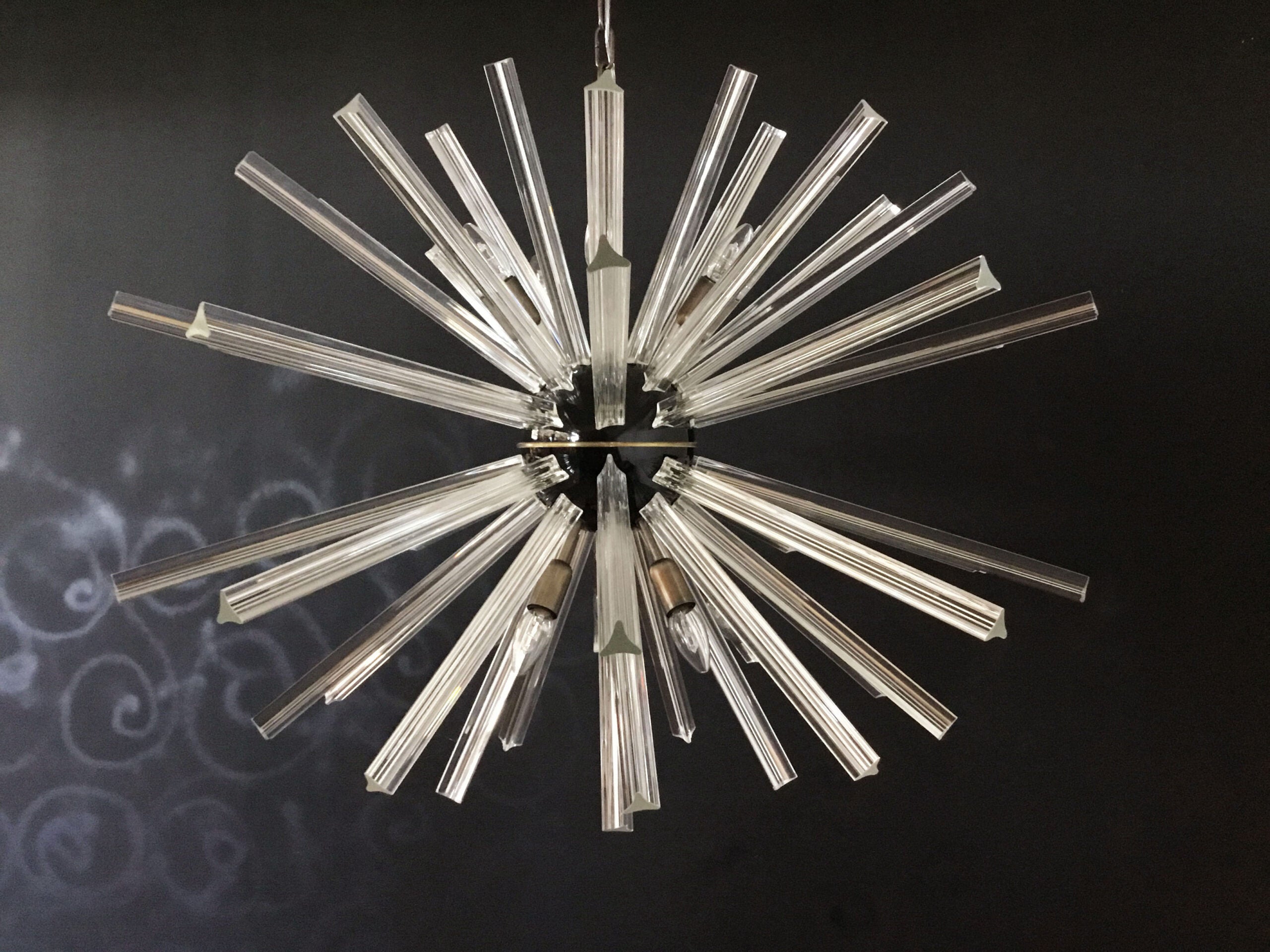 Murano Lysekrone – 50 Klare Sputnik – detalj 8 – Murano Classics