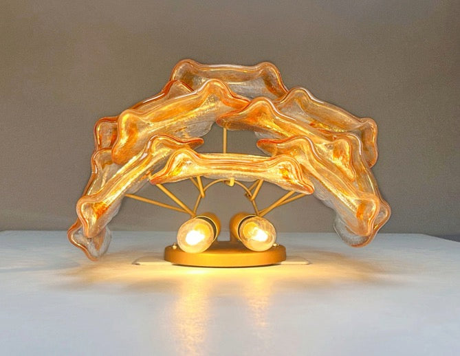 Murano Vegglampe – 10 Hvite Crostoliglass – 2 stk – detalj 1 – Murano Classics
