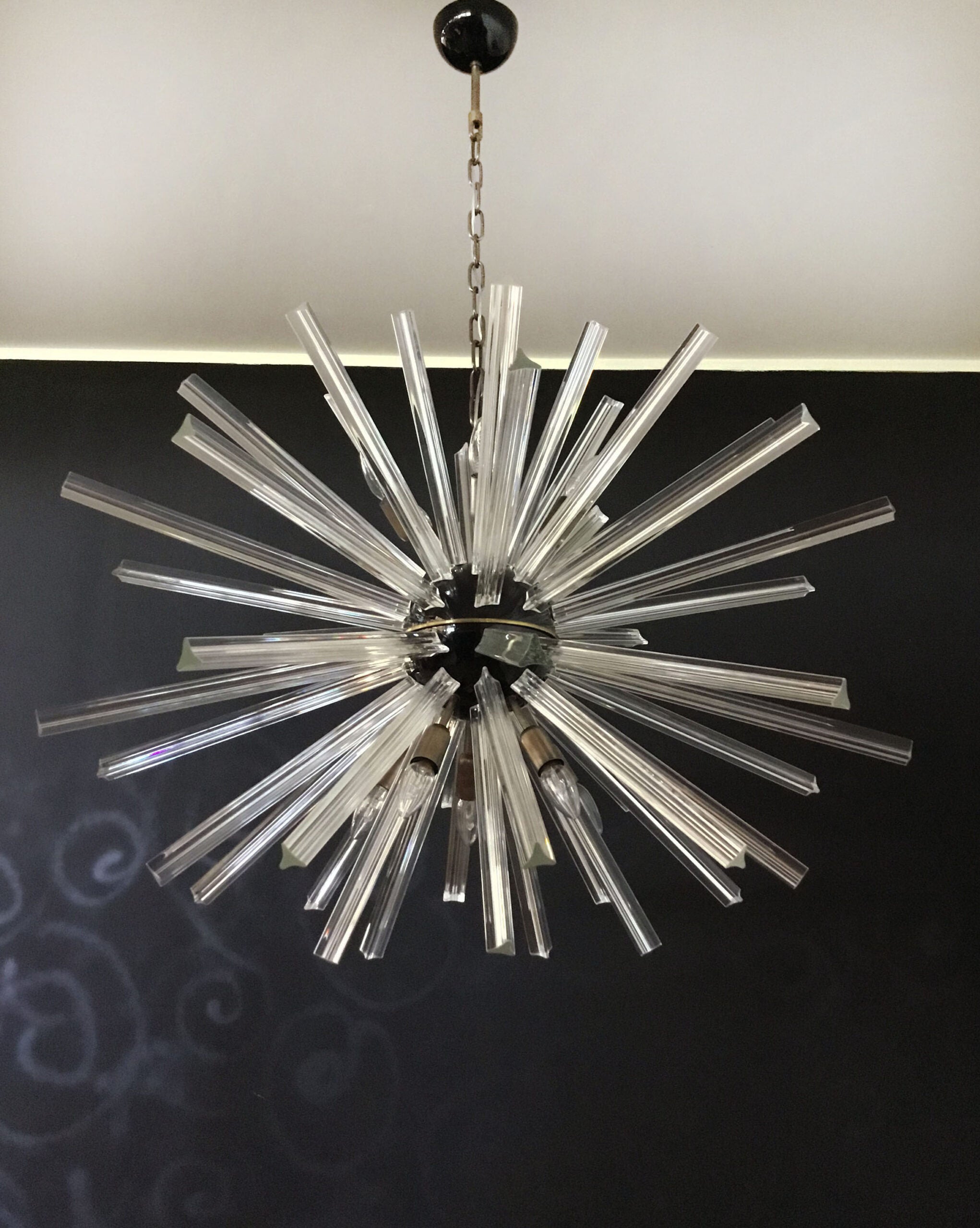 Murano Lysekrone – 50 Klare Sputnik – detalj 9 – Murano Classics
