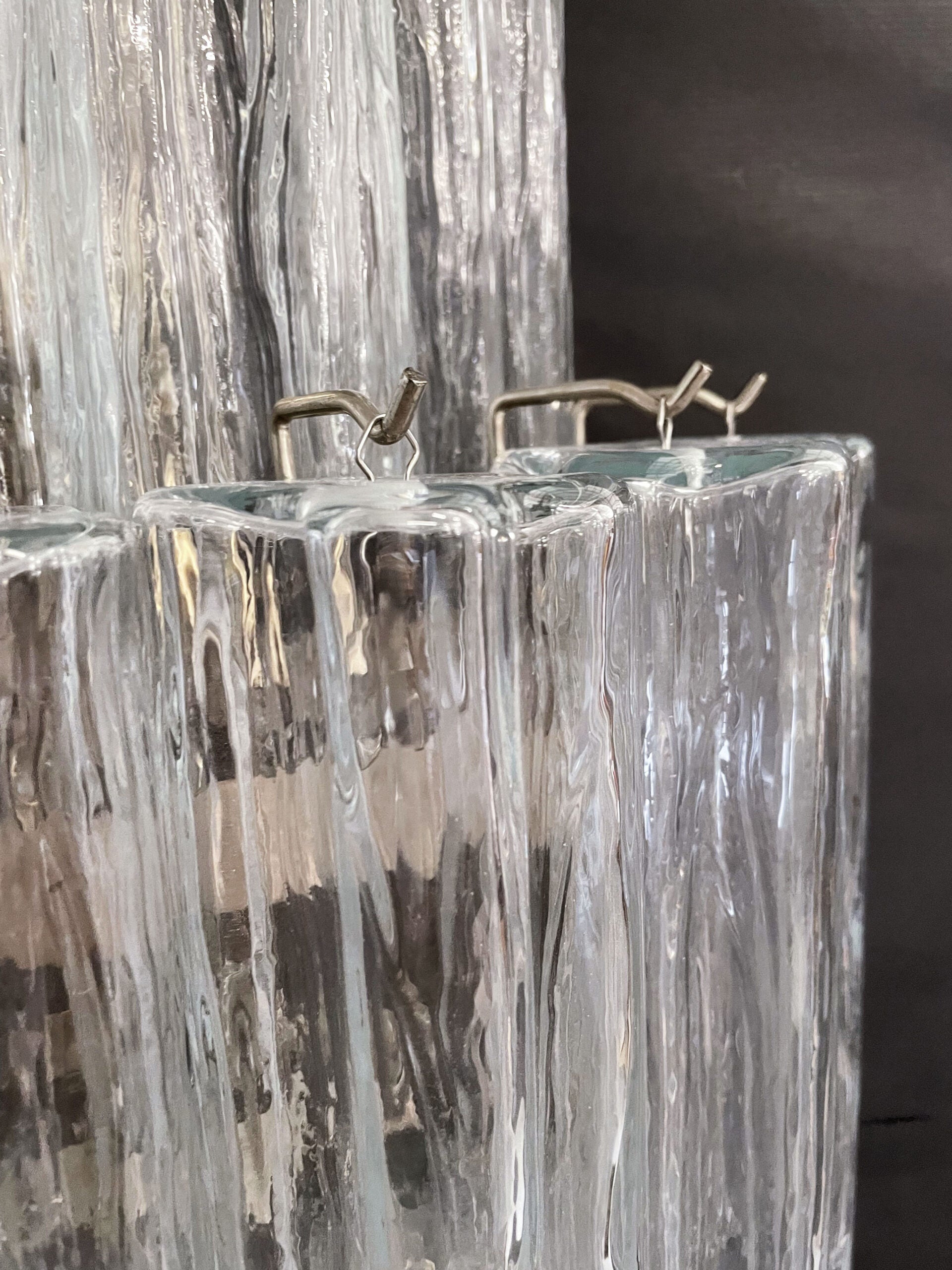 Murano Vegglampe | 18 Klare Prismeglass | 1 par