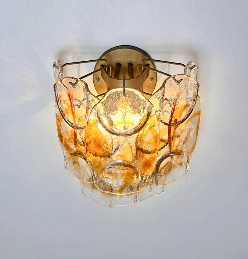 Murano Vegglampe – 10 Hvite Crostoliglass – 2 stk – detalj 2 – Murano Classics