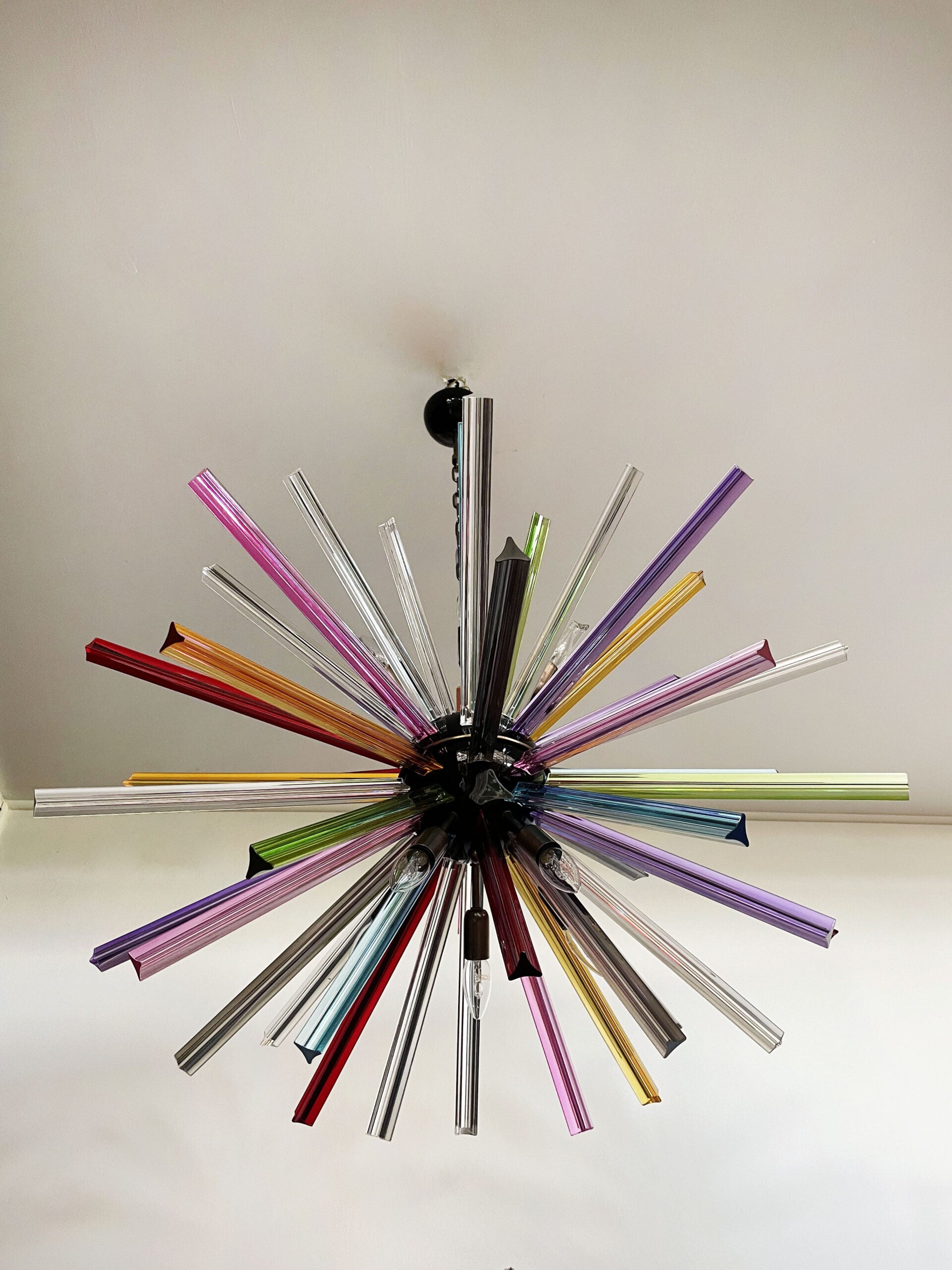 Murano Lysekrone – 50 Multifarge Sputnik – detalj 7 – Murano Classics
